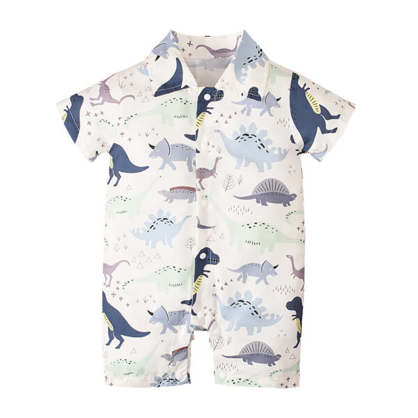 Children's European And American Summer Printed Pattern Short-sleeved Romper - Image 4