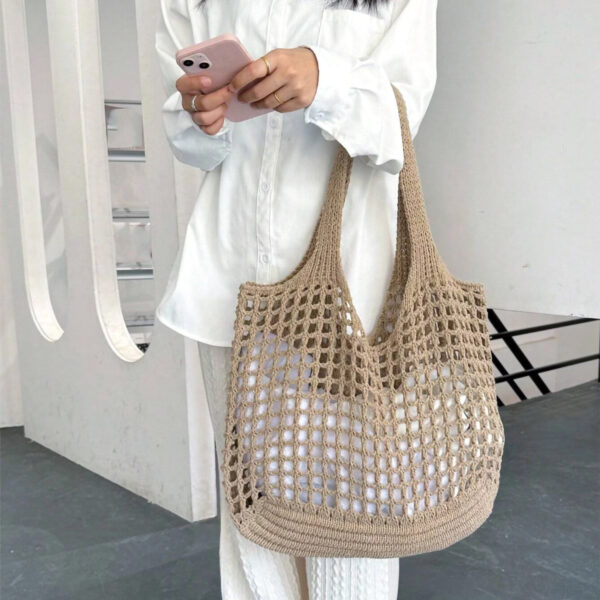 New Simple Large Capacity Knitted Handbag - Image 7