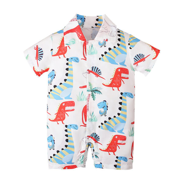 Children's European And American Summer Printed Pattern Short-sleeved Romper - Image 6