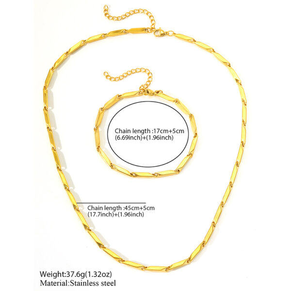 Niche Design Titanium Steel Melon Seeds Chain Necklace - Image 4