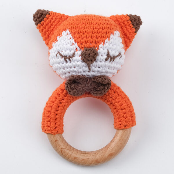 Baby Crochet Animal Rattle Knitted Cartoon Doll Baby Soothing Biteable Toy - Image 10