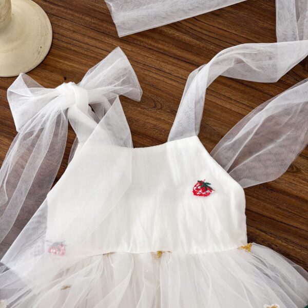 Baby Girl Sleeveless Baby Mesh Princess Dress - Image 4