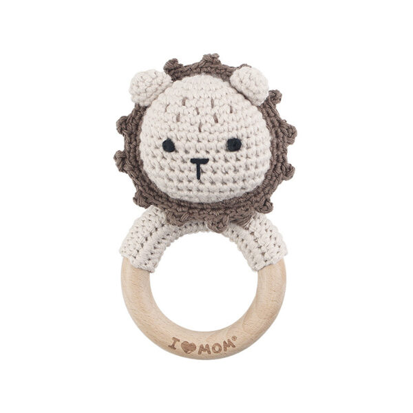 Baby Crochet Animal Rattle Knitted Cartoon Doll Baby Soothing Biteable Toy - Image 3
