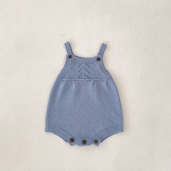 Girls' Spring And Autumn Knitted Romper - Image 2