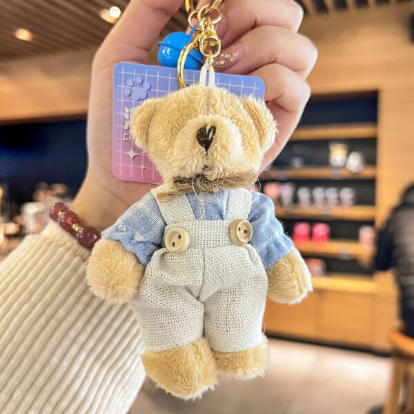 Cartoon Key Button Plush Sackcloth Bear Doll Schoolbag Pendant - Image 10