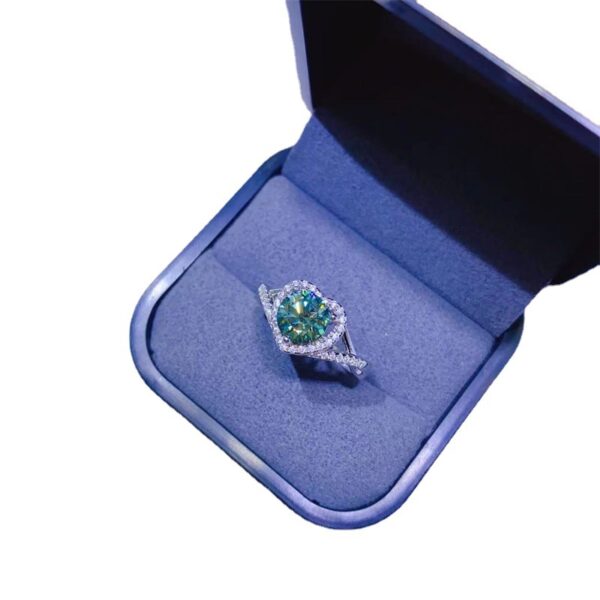 Fidelity Green Twisted Arm Love Moissanite Ring - Image 4