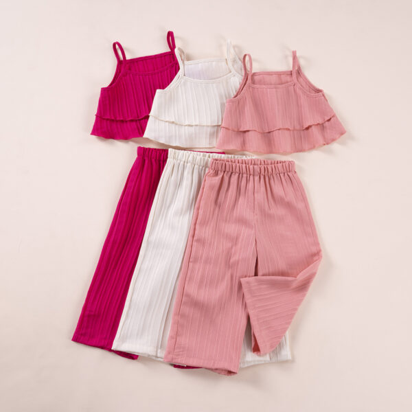 Girls' Trousers Casual And Sweet HAILANG Two-piece Set - Image 4
