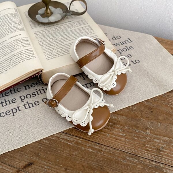 Sweet Cute Baby Girl Shoes Retro Style Bow - Image 6
