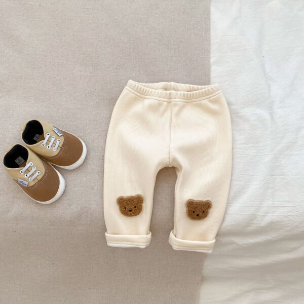 Comfortable Cute Bear Three-dimensional Embroidered Leisure Warm-keeping Pants - Image 5