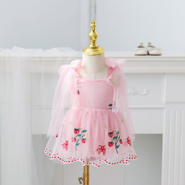 Baby Girl Sleeveless Baby Mesh Princess Dress - Image 5