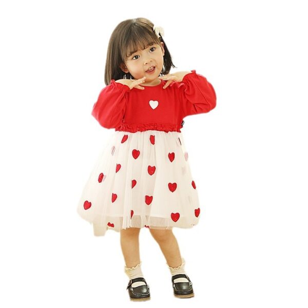 Cute Princess Dress Children's Clothing Puff Mesh Long Sleeve - Image 2
