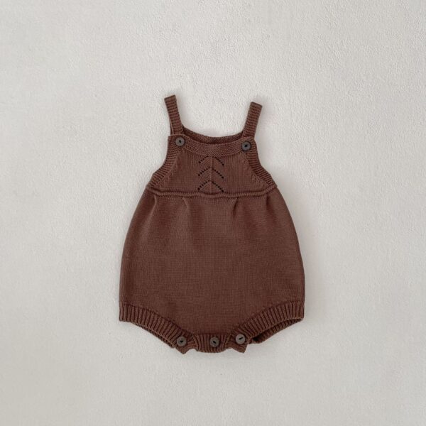 Girls' Spring And Autumn Knitted Romper - Image 6