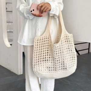 New Simple Large Capacity Knitted Handbag