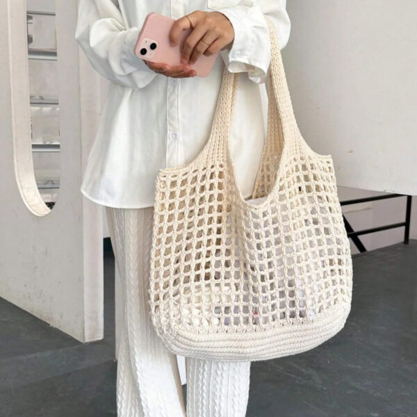 New Simple Large Capacity Knitted Handbag