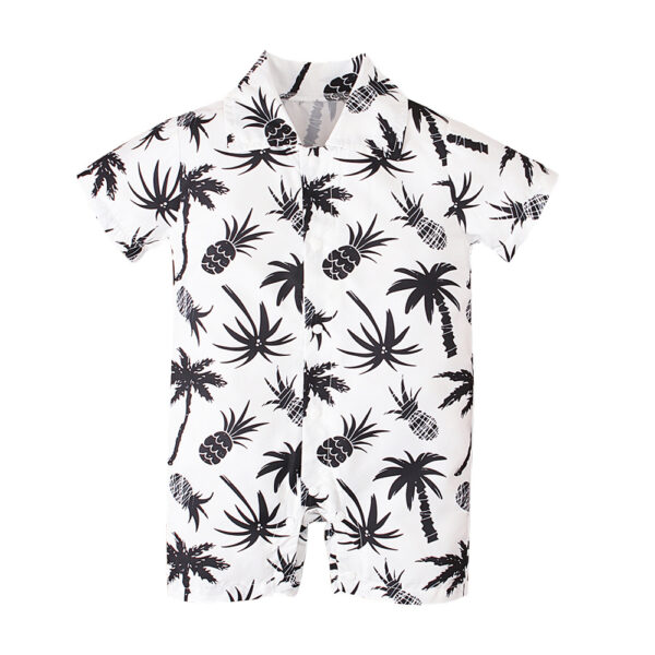 Children's European And American Summer Printed Pattern Short-sleeved Romper - Image 7