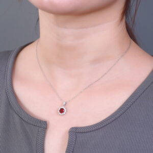 SUNFLOWER Cultivate Red Treasure Pendant Necklace S925 Silver