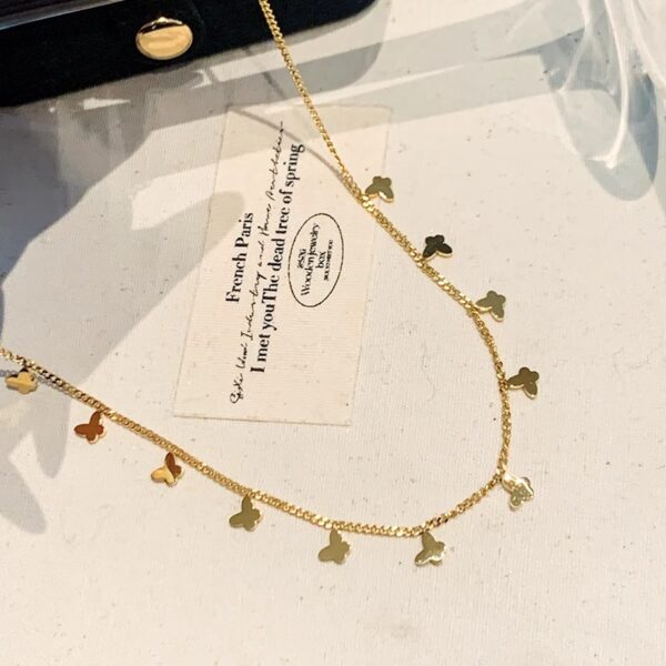 Multiple Small Butterfly Necklaces For Women - Image 4