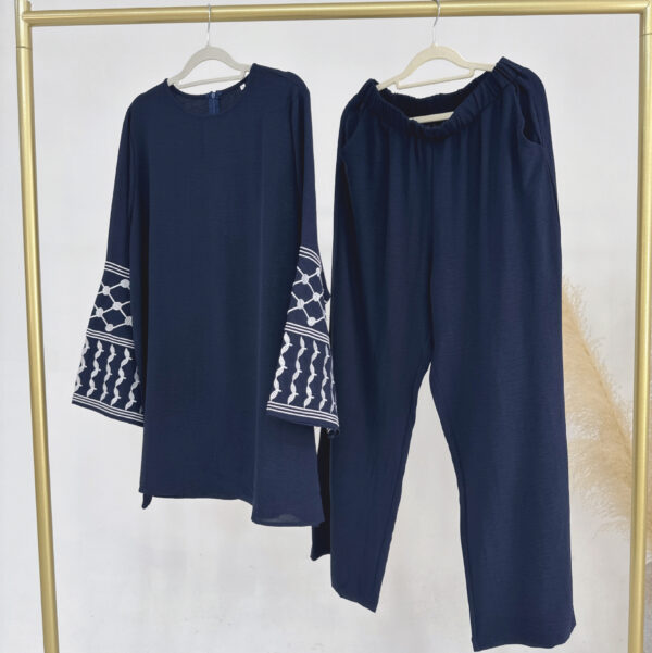 Turkey Embroidered Wide-leg Pants Two-piece Set - Image 6