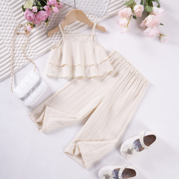 Girls' Trousers Casual And Sweet HAILANG Two-piece Set - Image 2
