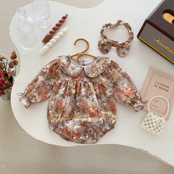 Clothes For Babies Baby Girl Doll Collar Lace Romper - Image 6