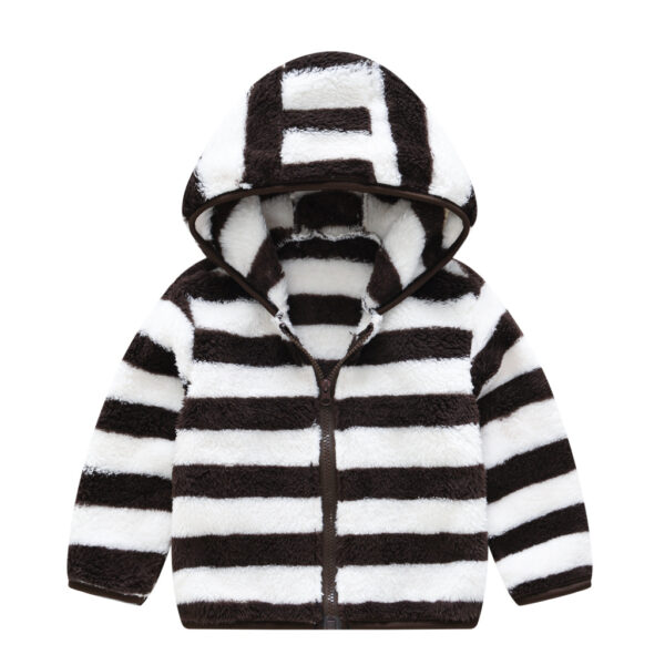 Infant Toddler Bear Ears Solid Color Hoodie Jacket - Image 6