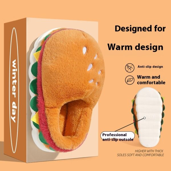 Cartoon Non-slip Plush Warm Keeping Heel Cover Cotton Slippers - Image 5
