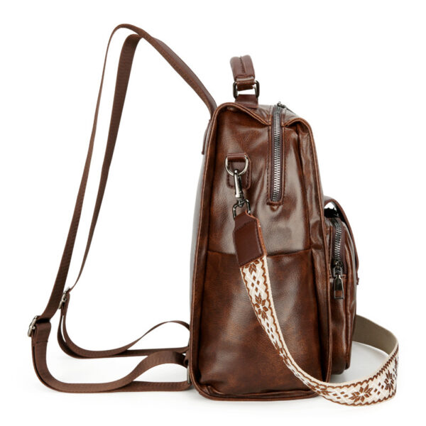 Preppy Style Casual Backpack Large Capacity Retro Schoolbag - Image 4
