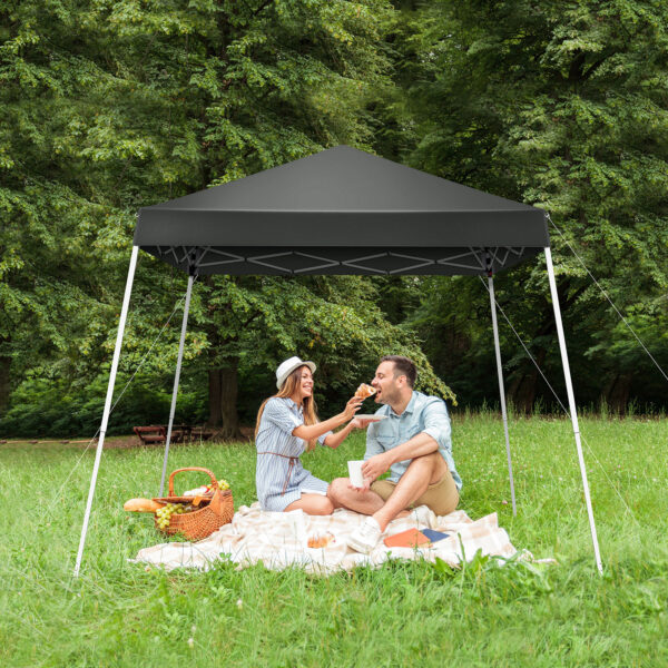 6X6ft Dark Gray Bevel, No Enclosure, Folding Shed, Oxford Cloth, Sprayed Iron Pipe, Portable - Image 5