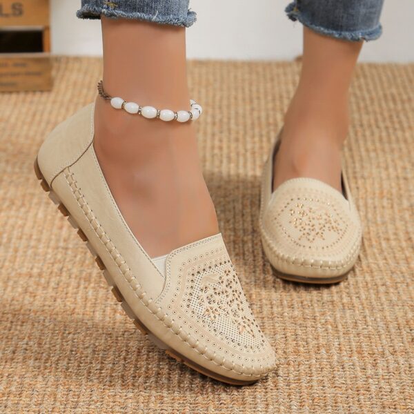 Handmade Stitching Gommino Solid Color Casual Women's Shoes - Image 5