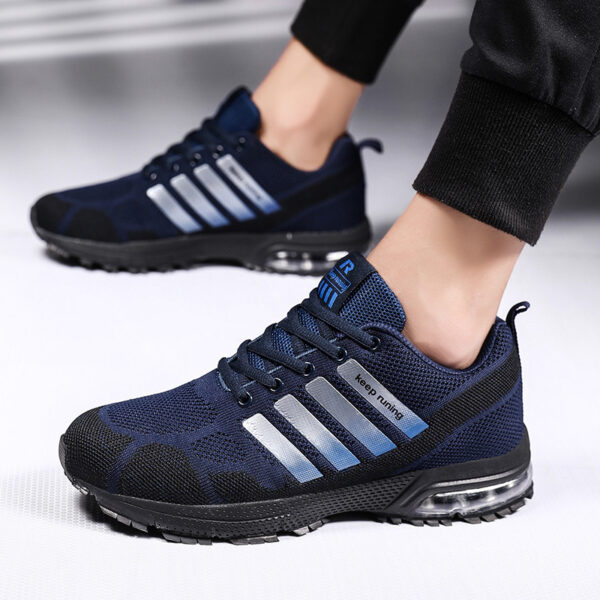 Breathable Men's Casual Shoes Flying Woven Foreign Trade Air Cushion Fitness Sports Running Shoes - Image 5