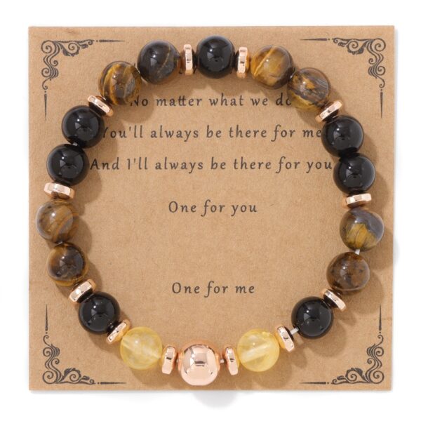 Stone Bead Men's And Women's Bracelet Haematite - Image 4