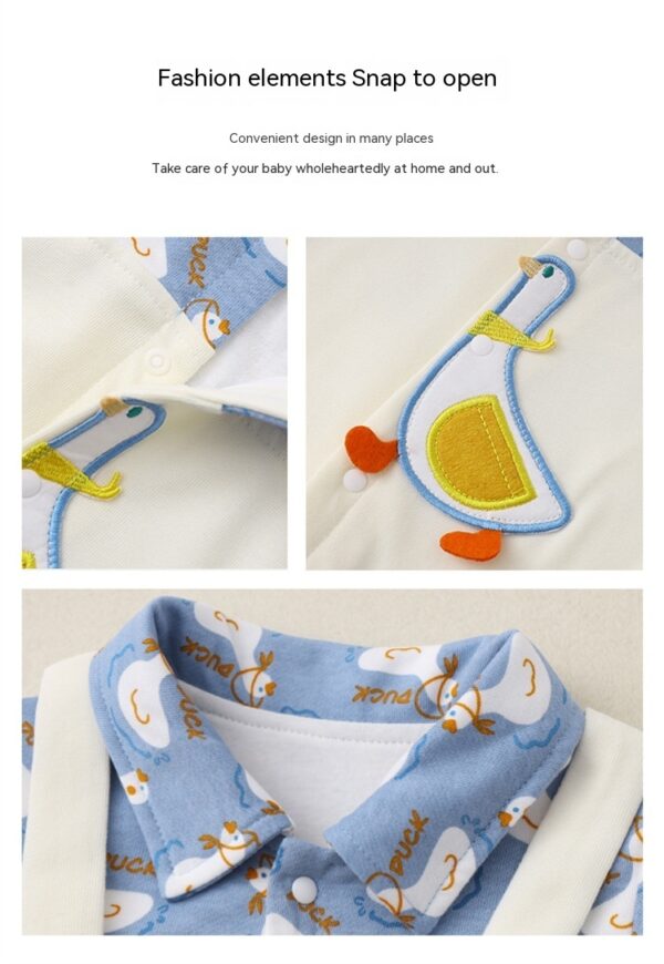 Fake Two-piece Suspender Jumpsuit Newborn - Image 2
