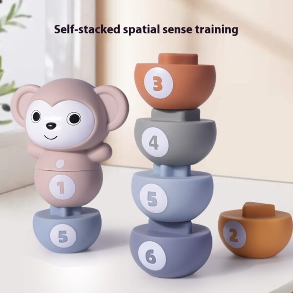 Baby Pile Jenga Bowling Soft Glue Educational Building Blocks Toy - Image 2