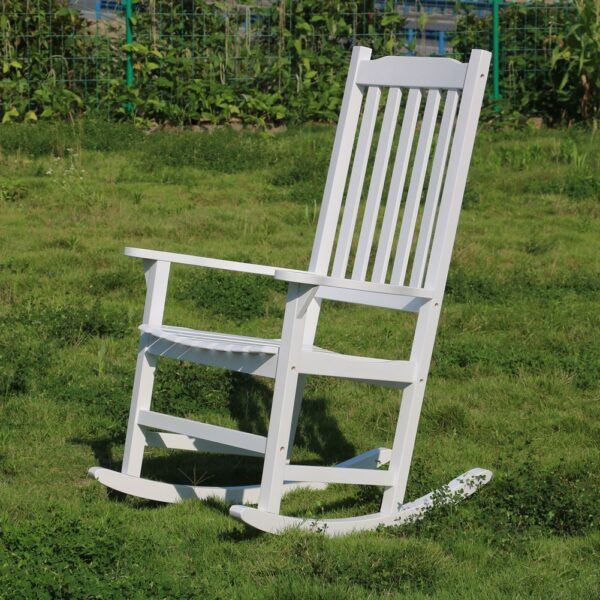 Porch Garden Rocking Chairs White - Image 8