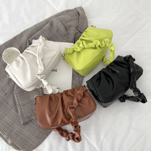 Fashionable Pleated Cloud Casual Fashionable Simple Texture Underarm Shoulder Bag - Image 6