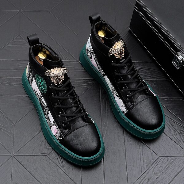 Men's Fashion Personality Versatile Print Board Shoes - Image 3