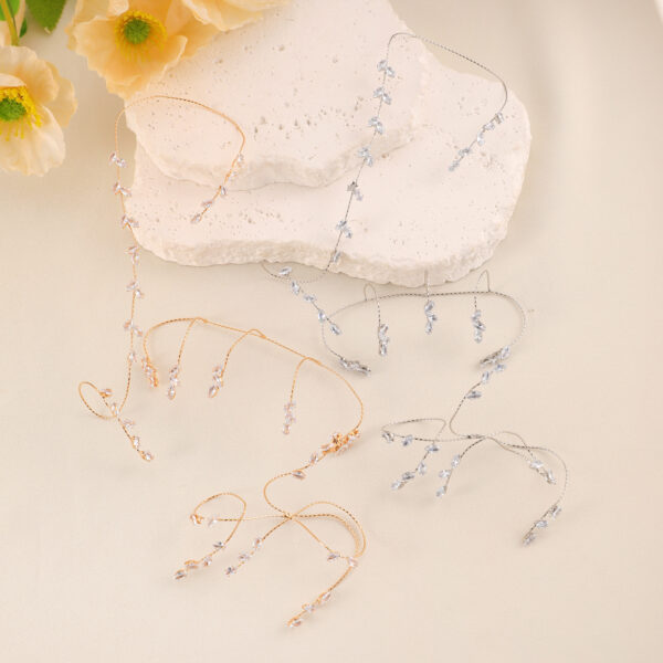 Fashion Simple Zircon Leaves Finger Chain - Image 10