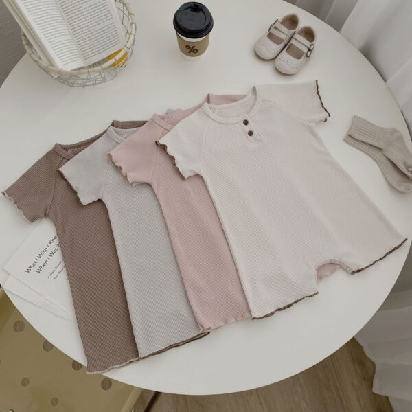 Short Sleeve One-piece Baby Rompers Casual Going Out Rompers - Image 6