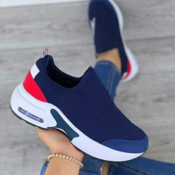 Women's Fashion Stretch Round Toe Knit Sneakers - Image 5