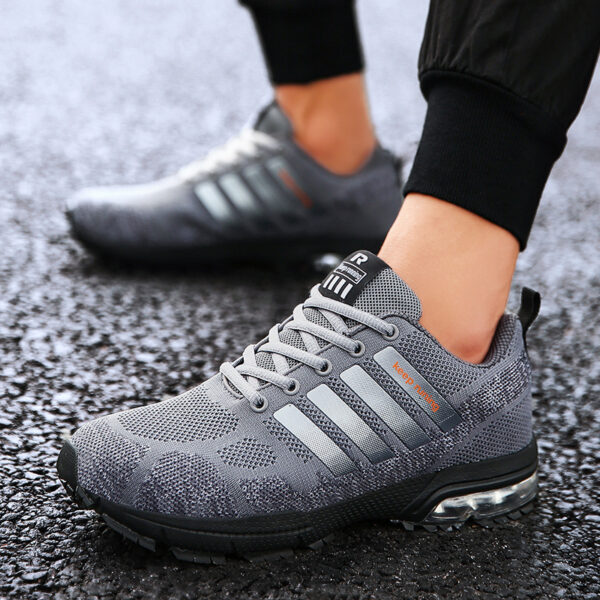 Breathable Men's Casual Shoes Flying Woven Foreign Trade Air Cushion Fitness Sports Running Shoes - Image 6