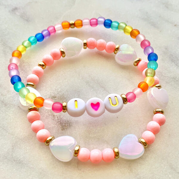 Colorful Dopamine Letter Love Acrylic Bracelet - Image 2