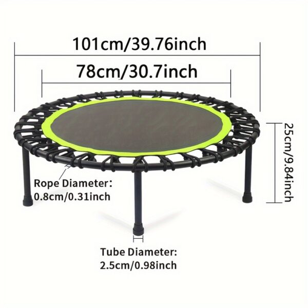 661 Lbs Fitness Trampoline Get In Shape At Home Or In The Garden With Our 40 Inch Mini Exercise Trampoline - Stable And Fun ASTM F381-16 - Image 4