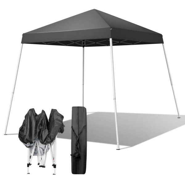 6X6ft Dark Gray Bevel, No Enclosure, Folding Shed, Oxford Cloth, Sprayed Iron Pipe, Portable - Image 4