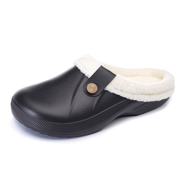 Female Plus Size Fleece-lined Home Cotton Slippers - Image 2