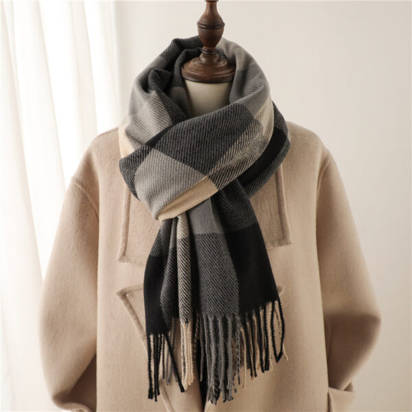 Thick Warm Outer Shawl Tassel South Korea Artificial Cashmere Scarf - Image 10