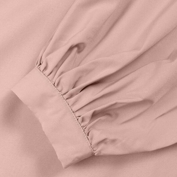 Solid Color Long Sleeve Casual Muslim Dress Robe Robe Dress - Image 7