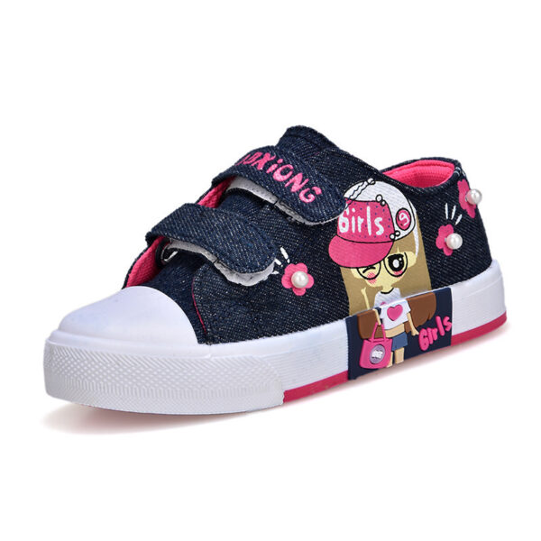 Children's Shoes Girls' Canvas Shoes Baby Sneakers Cowboy Breathable - Image 2