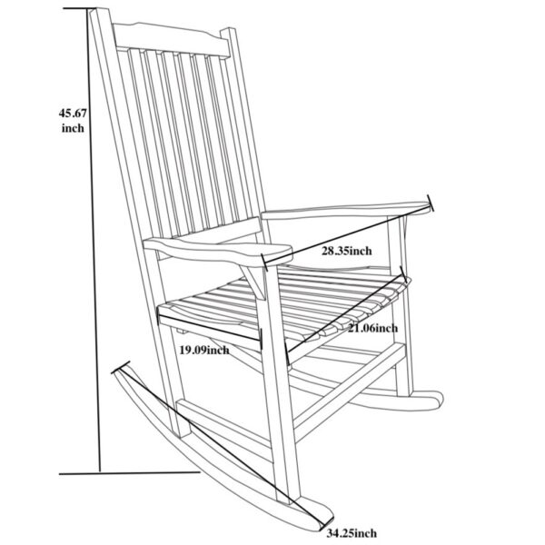 Porch Garden Rocking Chairs White - Image 10