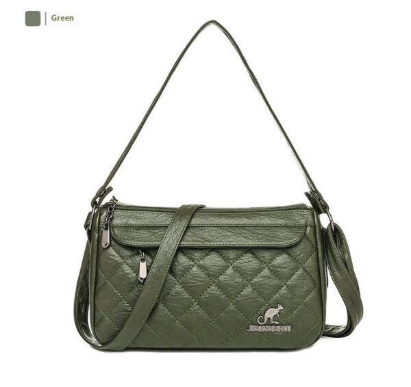 PU Soft Leather Textured Crossbody Bag - Image 4
