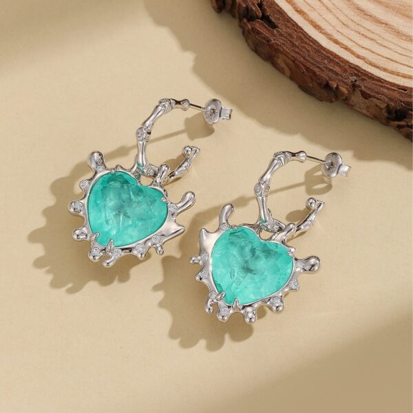 S925 Sterling Silver Love Earrings - Image 2